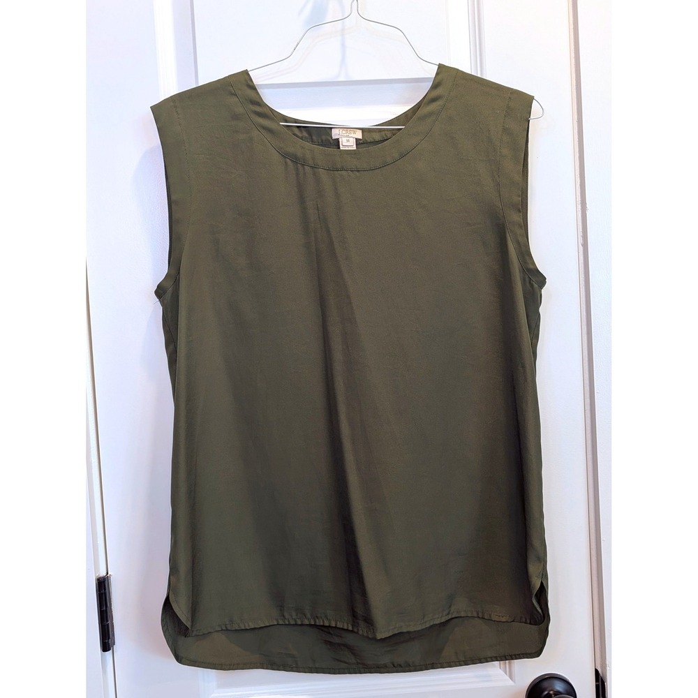 J.Crew Olive Green Sleeveless Shell Top